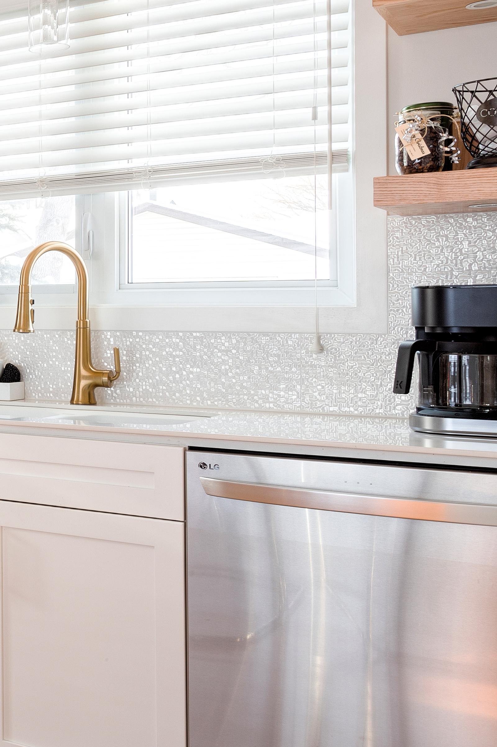 Golden Kitchen With Tile Backsplash