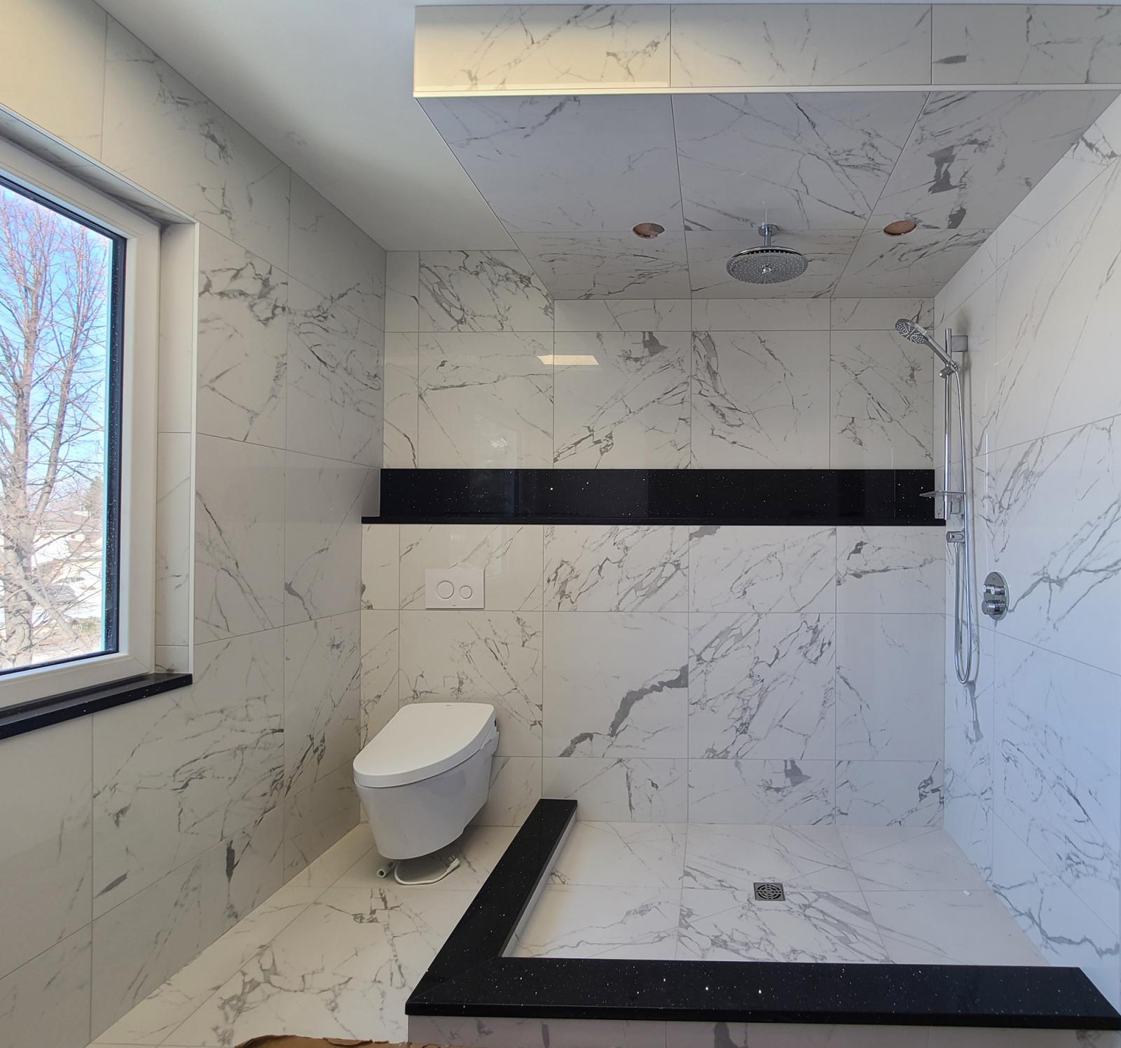 Marbled Tile Wet Room